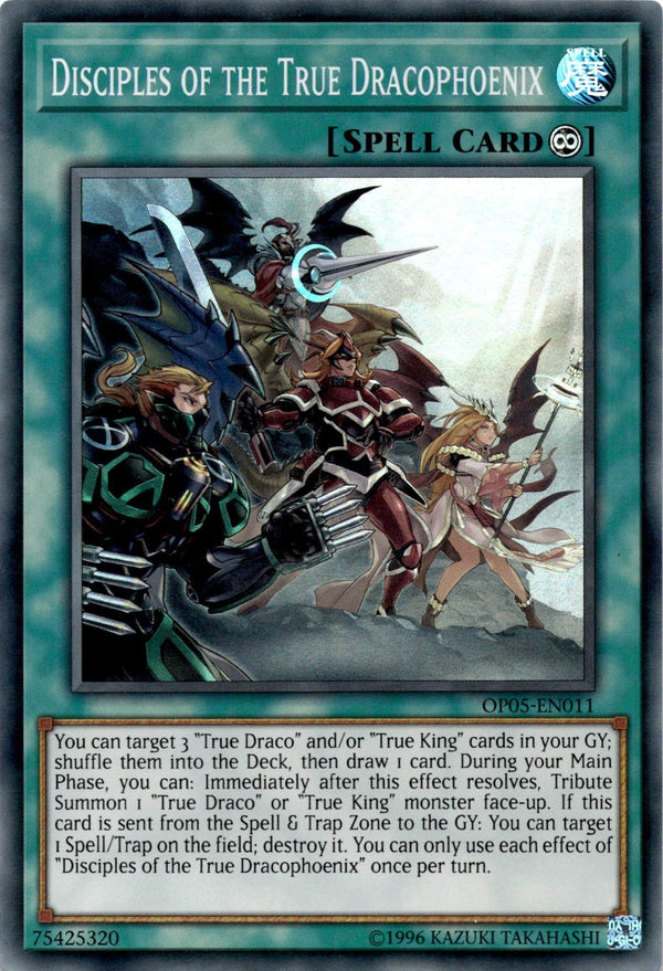 Yugioh Disciples of the True Dracophoenix OP05-EN011 Super Rare Unl Ed VLP/NM