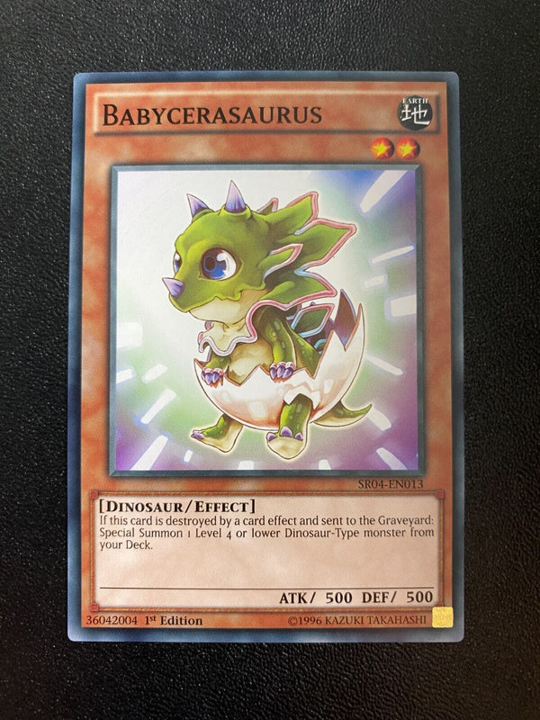 Yugioh Babycerasaurus SR04-EN013 Common 1st Edition NM