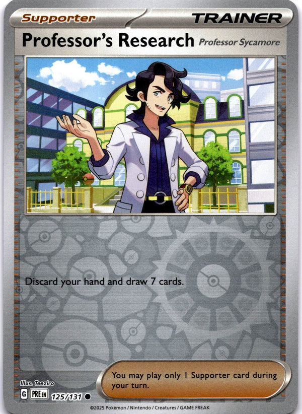 Pokemon Professor's Research 125/131 Prismatic Evolutions Reverse Holo NM