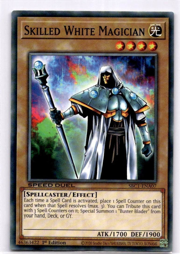 Yugioh Skilled White Magician SBC1-ENA07 Common 1st Edition NM