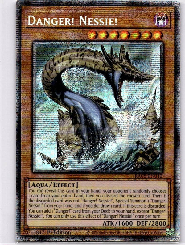Yugioh Danger! Nessie! RA05-EN012 NA Print Starlight Rare 1st Edition NM