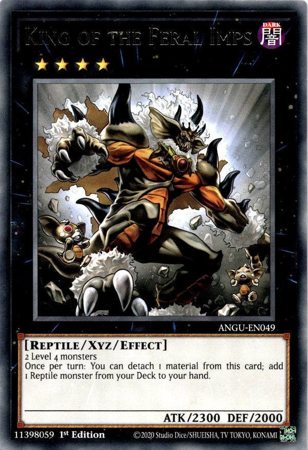 Yugioh King of the Feral Imps ANGU-EN049 Rare 1st Edition VLP/NM