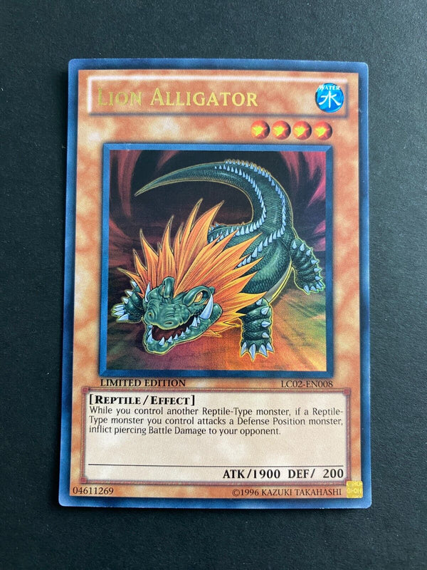 Yugioh Lion Alligator LC02-EN008 Super Rare Limited Edition LP