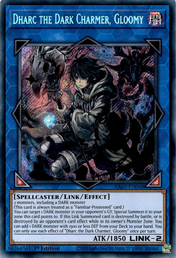 Yugioh Dharc the Dark Charmer, Gloomy RA03-EN048 Secret Rare 1st Edition NM