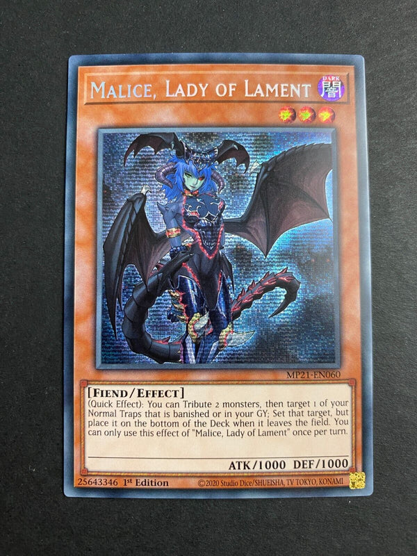 Yugioh Malice, Lady of Lament MP21-EN060 Secret Rare 1st Edition NM
