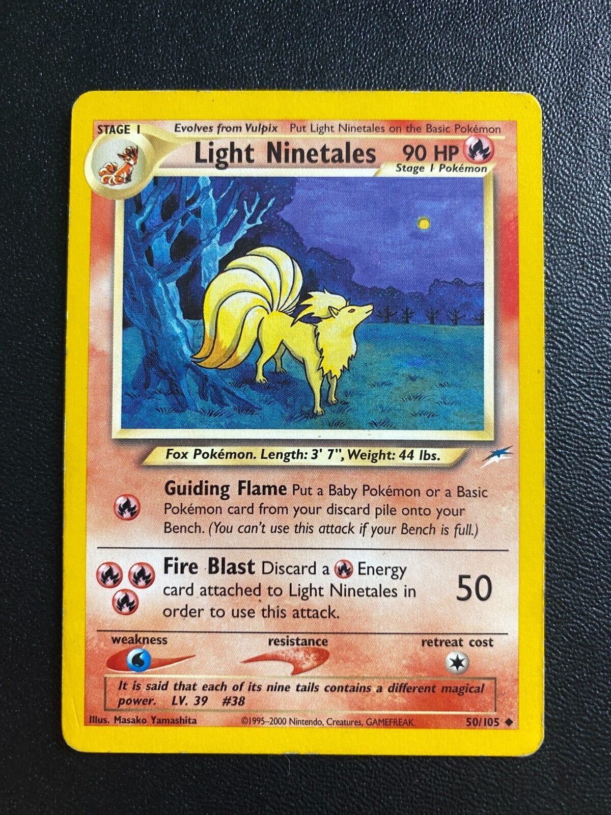 Pokemon Light Ninetales 50/105 Neo Destiny HP/MP