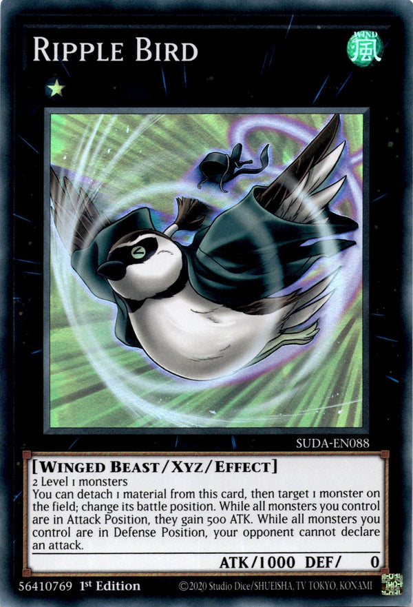 Yugioh Ripple Bird SUDA-EN088 Super Rare 1st Edition NM