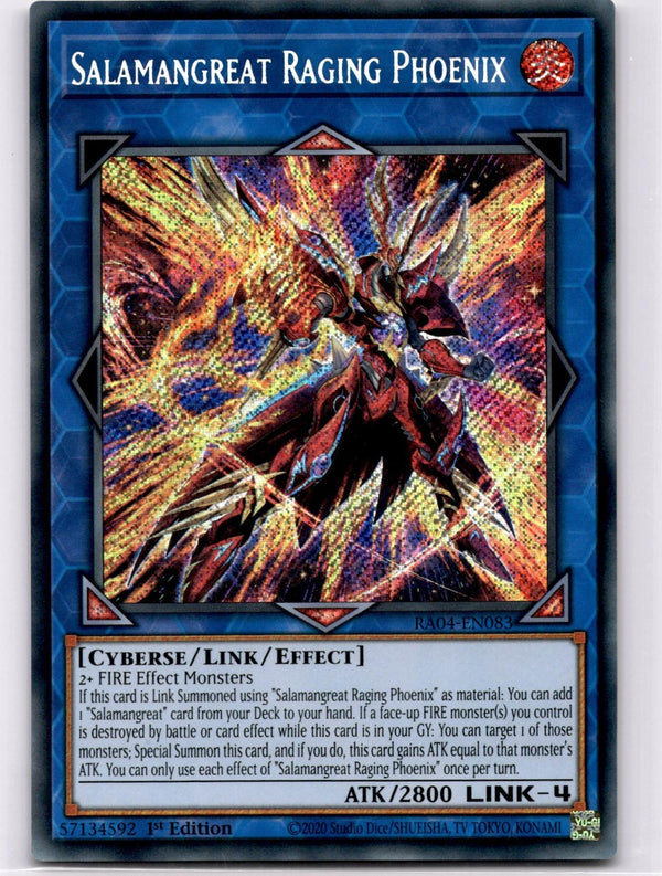 Yugioh Salamangreat Raging Phoenix RA04-EN083 Secret Rare 1st Edition NM