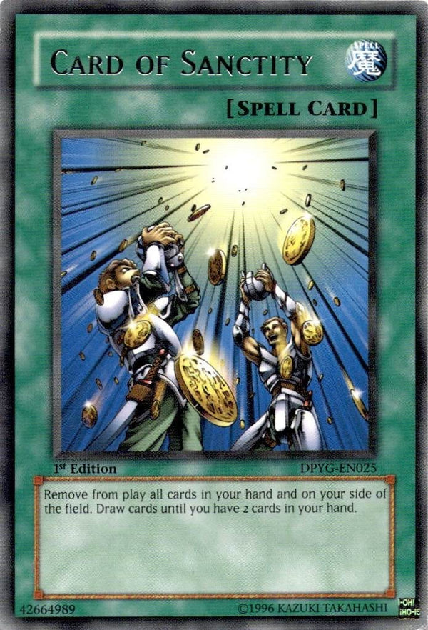 Yugioh Card of Sanctity DPYG-EN025 Rare 1st Edition VLP/NM