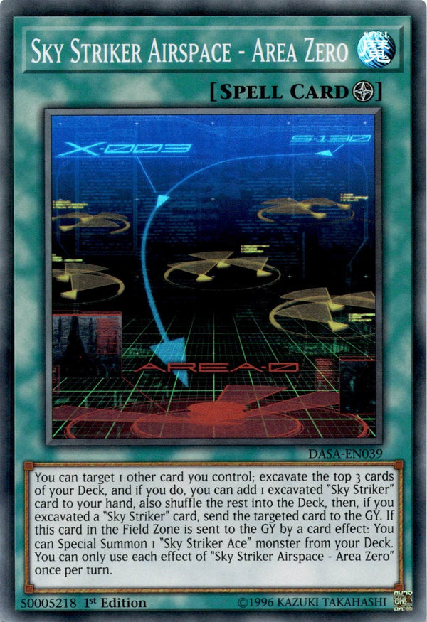 Yugioh Sky Striker Airspace - Area Zero DASA-EN039 Super Rare 1st Edition VLP/NM