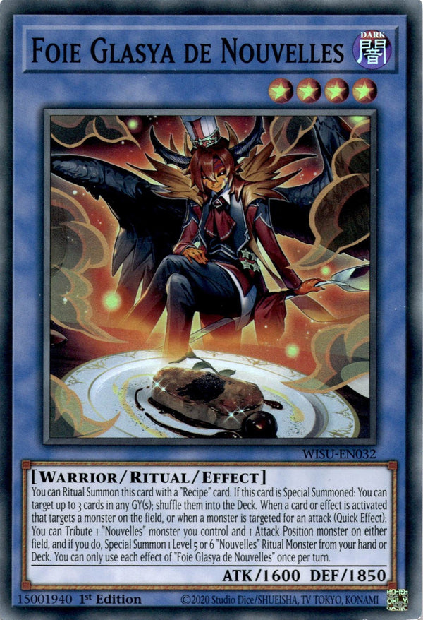Yugioh Foie Glasya de Nouvelles WISU-EN032 Super Rare 1st Edition NM