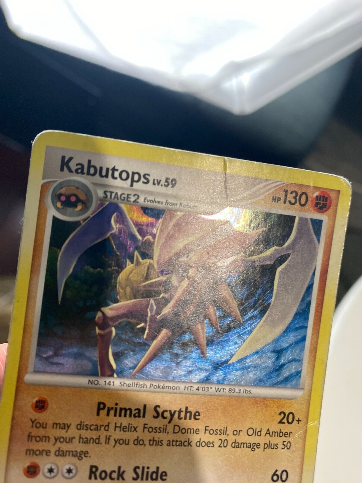 Pokemon Kabutops 4/99 Platinum Arceus Holo (Swirl) DAMAGED/HP