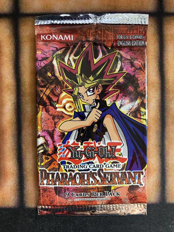 Yugioh Pharoah’s Servant PSV Unl Edition Booster Pack Empty Wrapper Sq No Cards