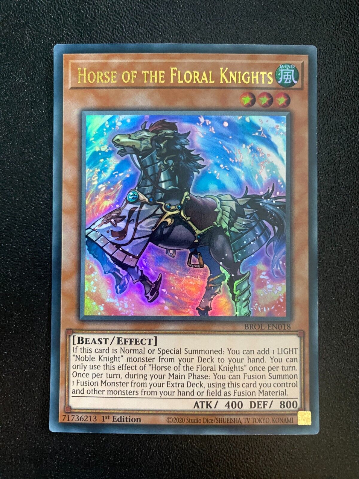 Yugioh Horse of the Floral Knights BROL-EN018 Ultra Rare 1st Edition NM