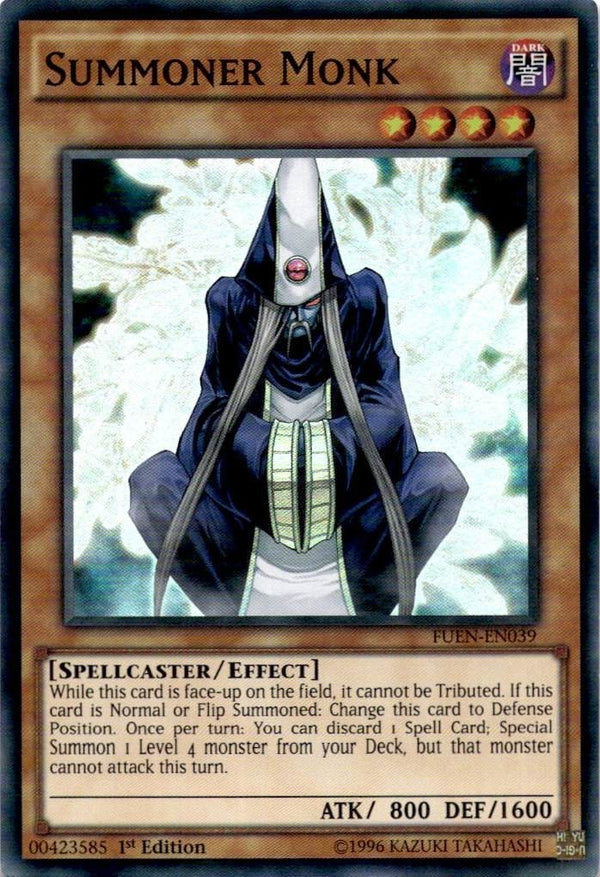 Yugioh Summoner Monk FUEN-EN039 Super Rare 1st Edition MP