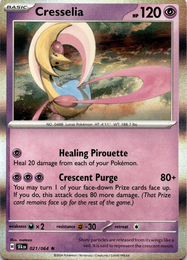 Pokemon Cresselia 021/064 Shrouded Fable Holo NM