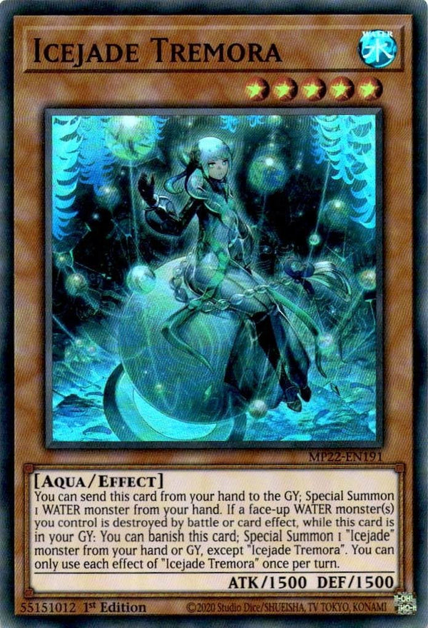 Yugioh Icejade Tremora MP22-EN191 Super Rare 1st Edition NM