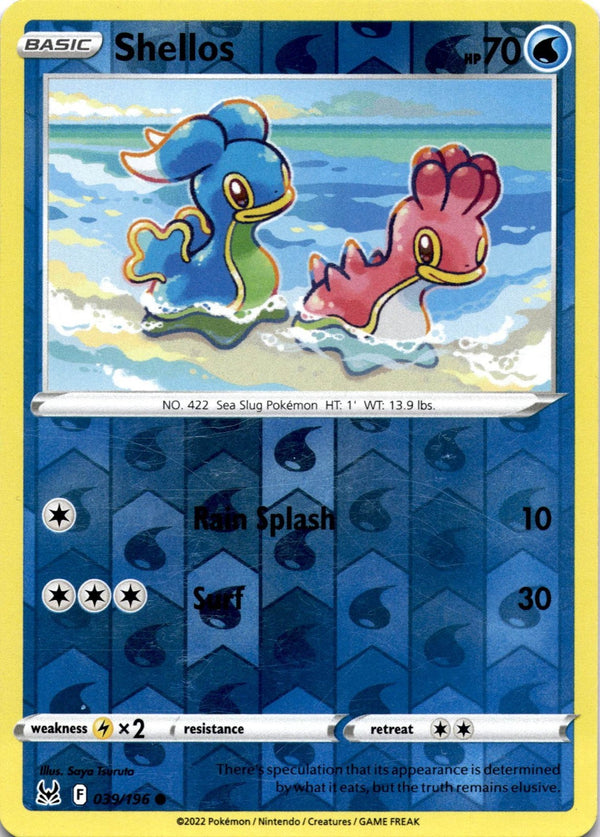 Pokemon Shellos 039/196 Lost Origin Reverse Holo MP/LP