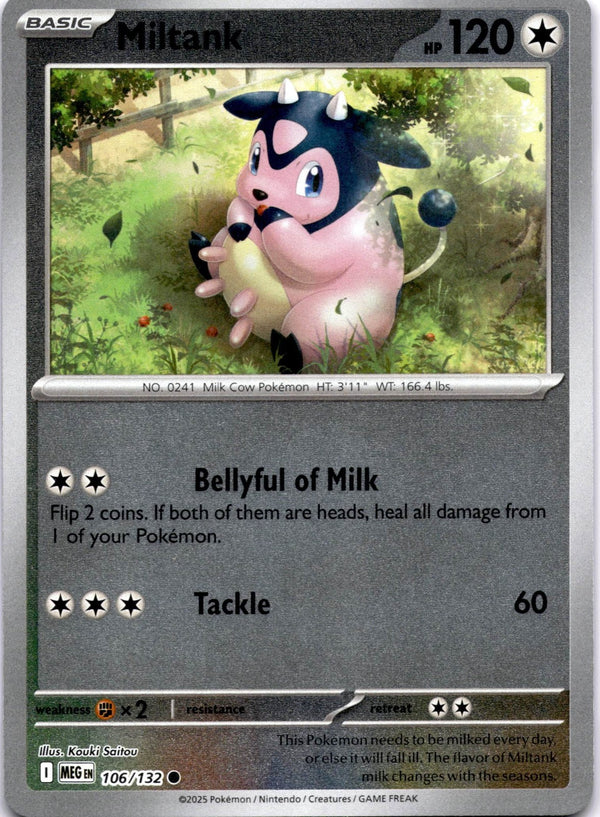 Pokemon Miltank 106/132 Mega Evolution Reverse Holo NM