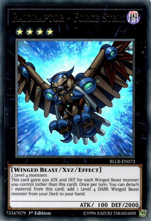 Yugioh Raidraptor - Force Strix BLLR-EN072 Ultra Rare 1st Edition VLP/NM
