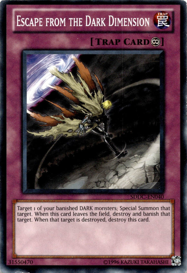 Yugioh Escape from The Dark Dimension SDDC-EN040 Common Unlimited Edition HP