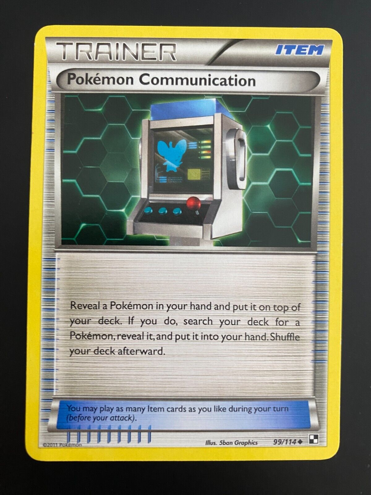 Pokemon Pokemon Communication 99/114 Black White Base Non Holo LP