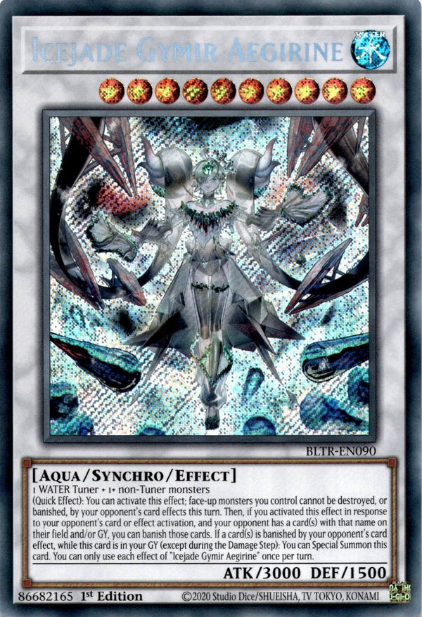 Yugioh Icejade Gymir Aegirine BLTR-EN090 Secret Rare 1st Edition NM
