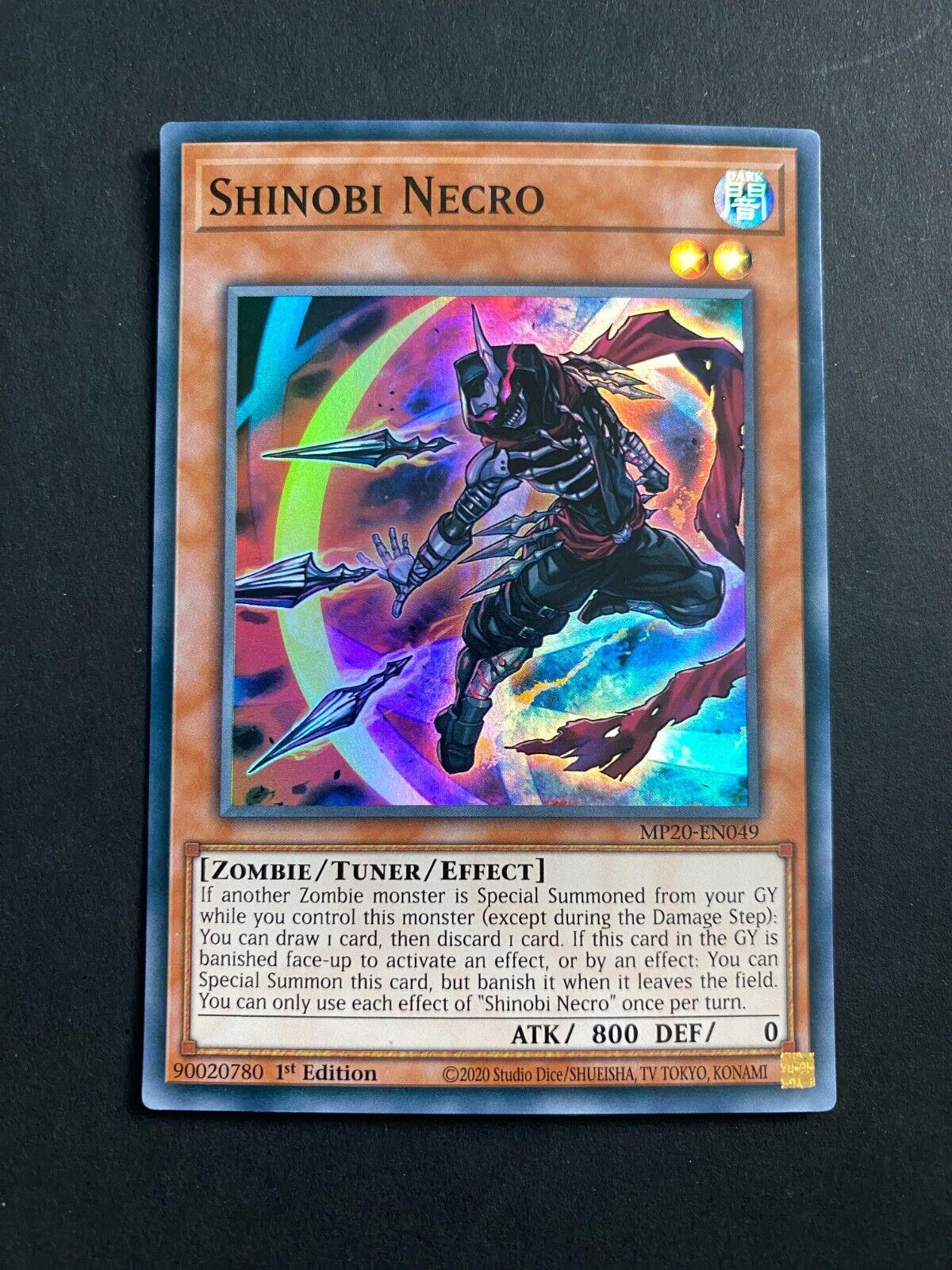 Yugioh Shinobi Necro MP20-EN049 Super Rare 1st Edition VLP/NM