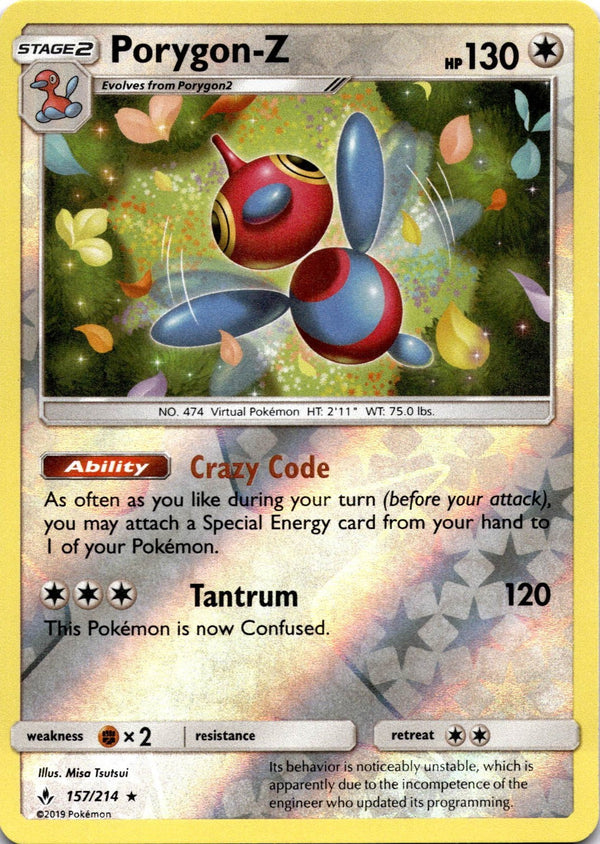 Pokemon Porygon-Z 157/214 Unbroken Bonds Reverse Holo NM