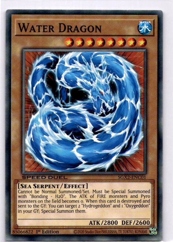Yugioh Water Dragon SGX2-ENC01 Common 1st Edition NM
