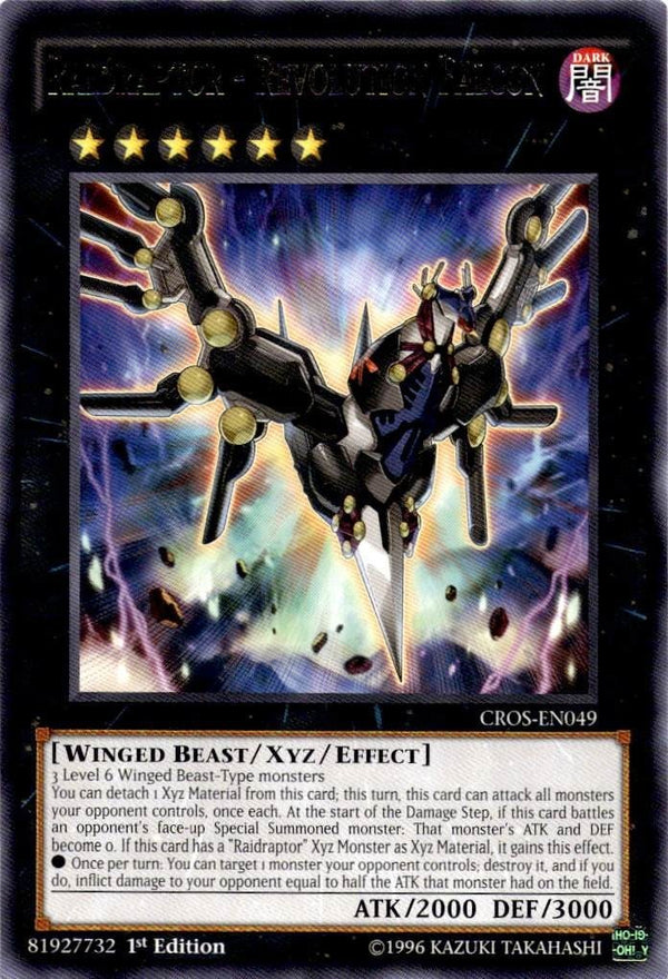 Yugioh Raidraptor - Revolution Falcon CROS-EN049 Rare 1st Edition NM