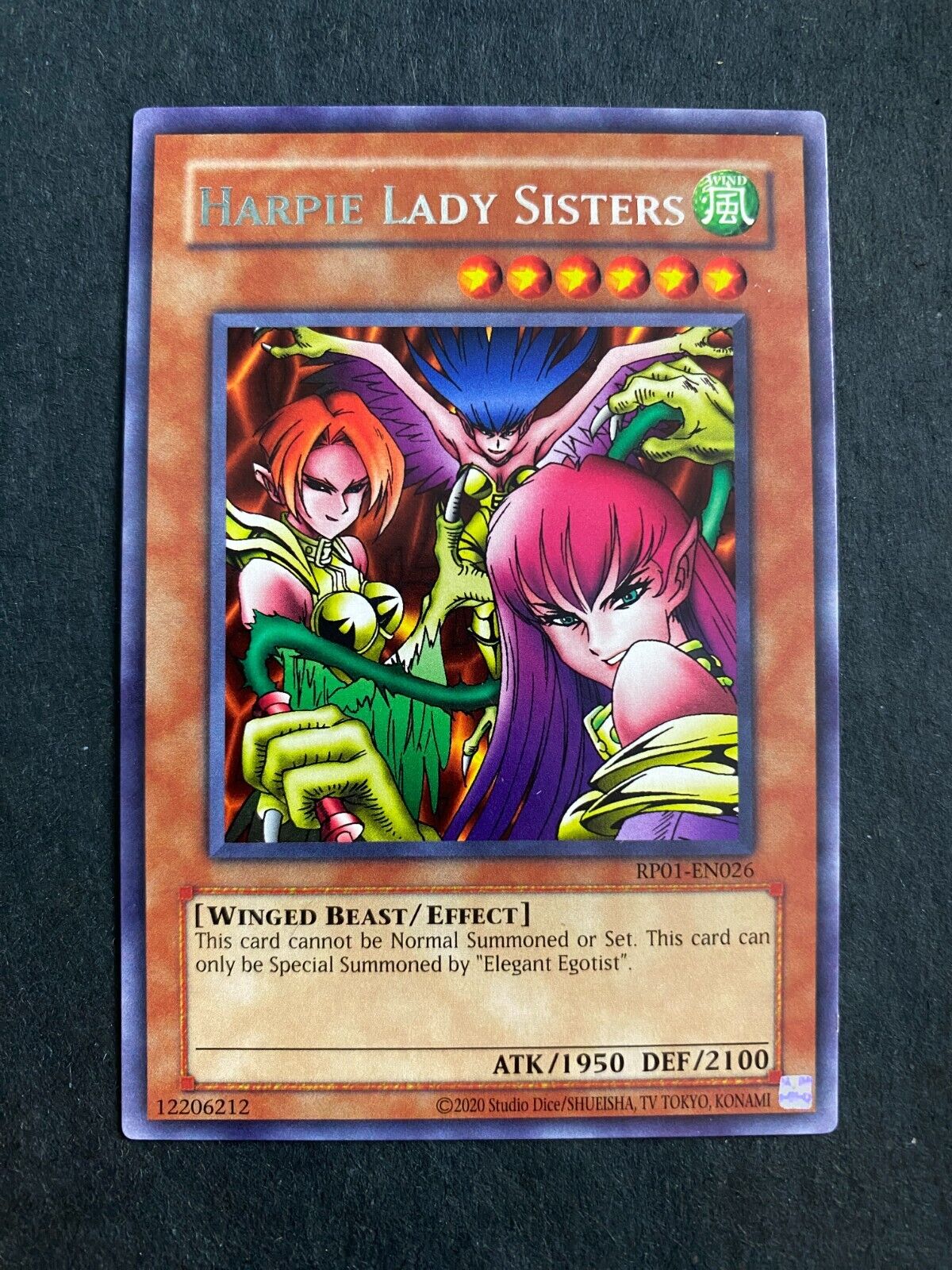 Yugioh Harpie Lady Sisters RP01-EN026 Rare Retro Pack Reprint NM