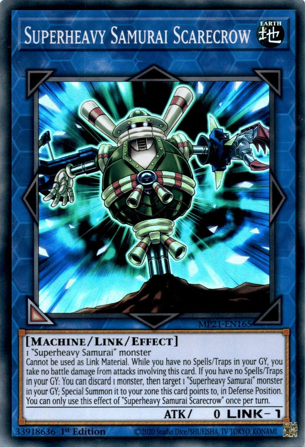 Yugioh Superheavy Samurai Scarecrow MP21-EN165 Super Rare 1st Edition LP