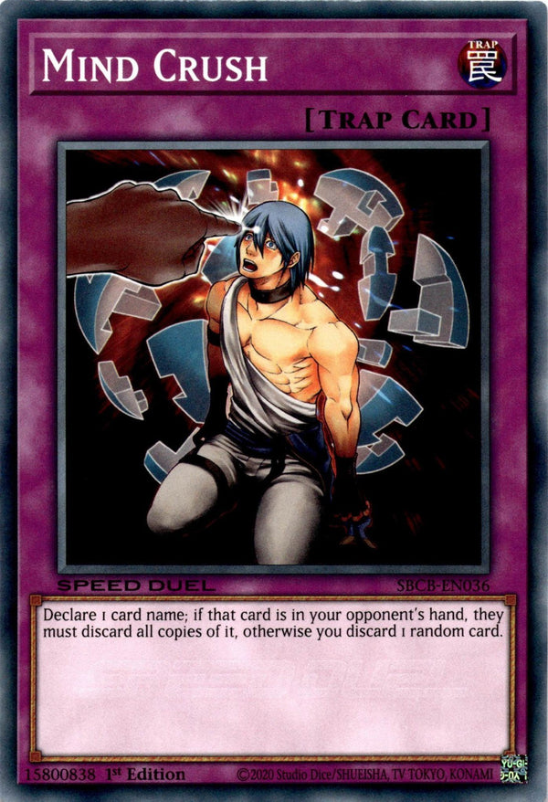 Yugioh Mind Crush SBCB-EN036 Speed Duel Common 1st Edition NM