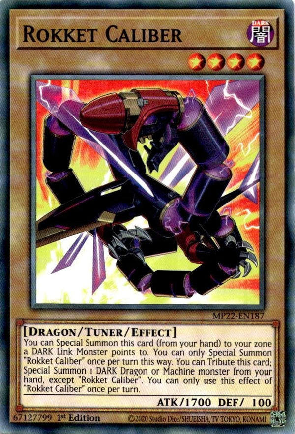 Yugioh Rokket Caliber MP22-EN187 Common 1st Edition NM