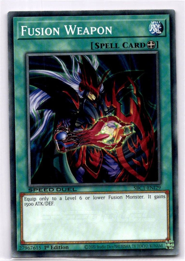 Yugioh Fusion Weapon SBC1-ENI29 Common 1st Edition NM
