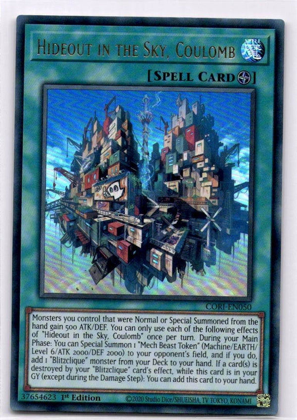 Yugioh Hideout in the Sky, Coulomb CORI-EN050 Ultra Rare 1st Edition NM