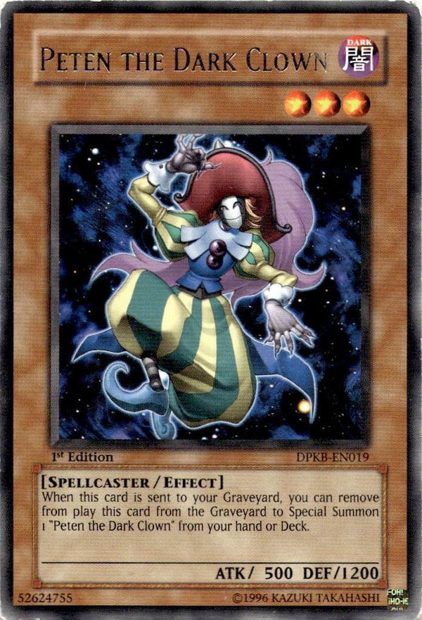 Yugioh Peten the Dark Clown DPKB-EN019 Rare 1st Edition HP