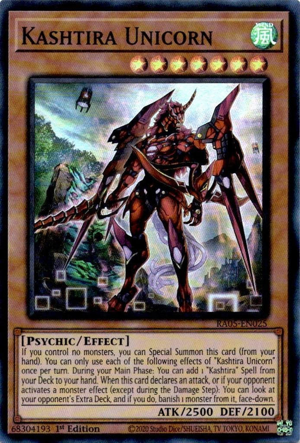 Yugioh Kashtira Unicorn RA05-EN025 NA Print Super Rare 1st Edition NM