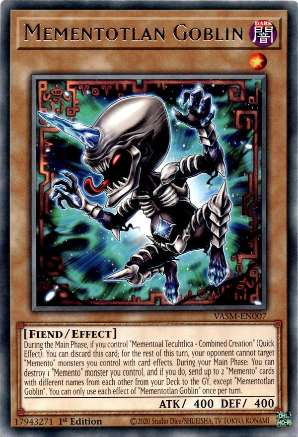 Yugioh Mementotlan Goblin VASM-EN007 Rare 1st Edition NM