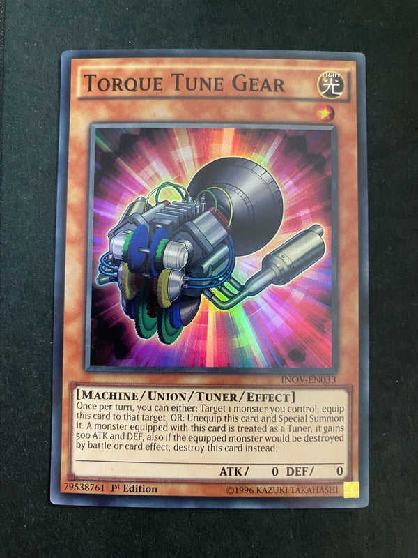 Yugioh Torque Tune Gear INOV-EN033 Super Rare 1st Edition VLP/NM