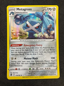 Pokemon Metagross 119/195 Silver Tempest Holo MINT