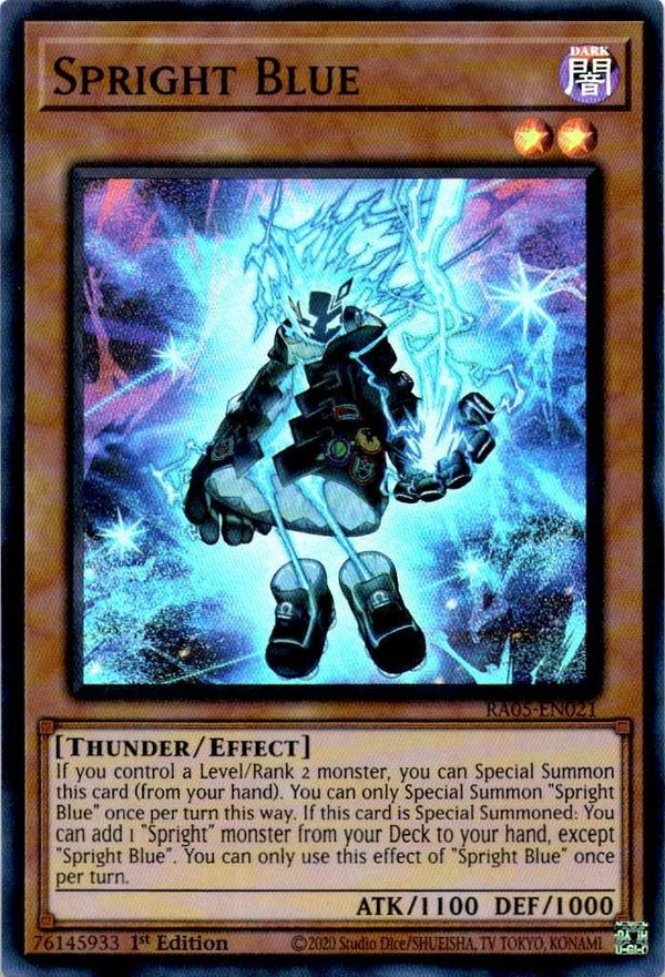 Yugioh Spright Blue RA05-EN021 NA Print Super Rare 1st Edition NM