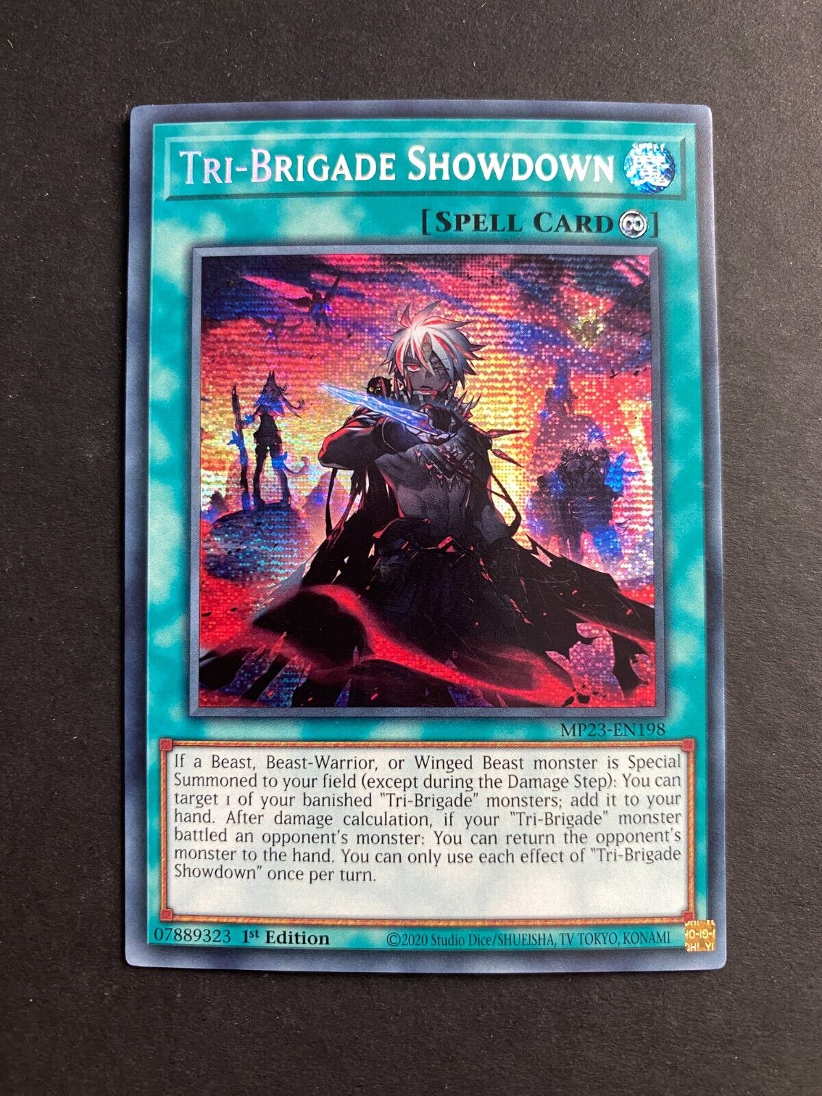 Yugioh Tri-Brigade Showdown MP23-EN198 Secret Rare 1st Edition LP