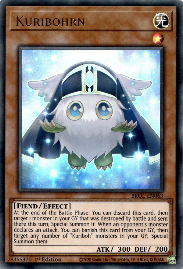 Yugioh Kuribohrn BROL-EN063 Ultra Rare 1st Edition NM