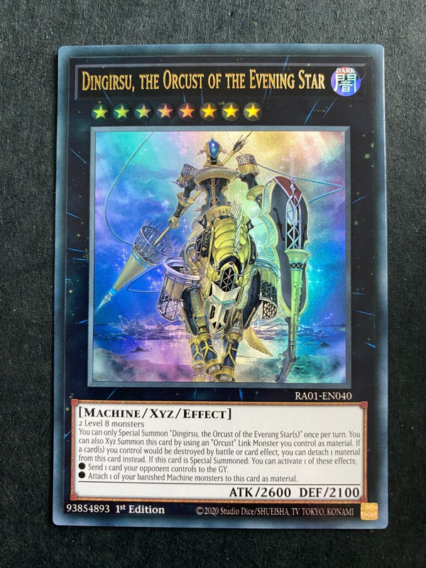 Yugioh Dingirsu, the Orcust of the Evening Star RA01-EN040 Ultra Rare 1st Ed NM