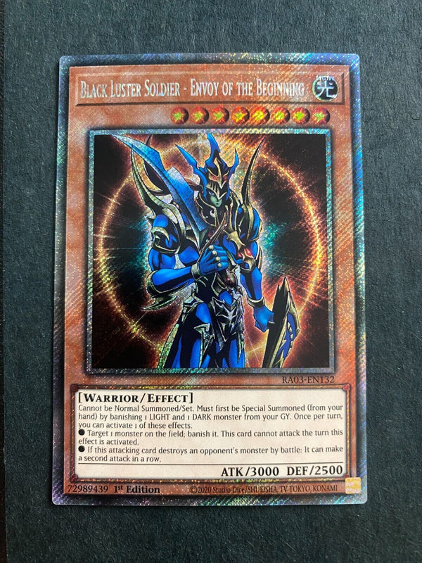 Yugioh Black Luster Soldier - Envoy of the Beginning RA03-EN132 Platinum Scr NM