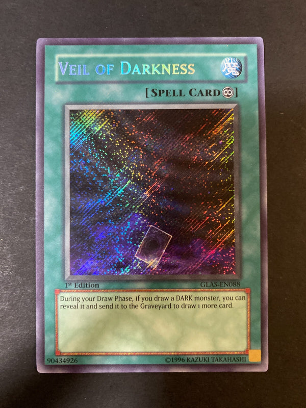 Yugioh Veil of Darkness GLAS-EN088 Secret Rare 1st Edition NA NM