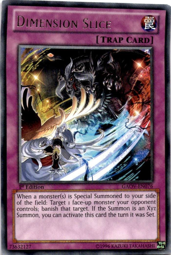 Yugioh Dimension Slice GAOV-EN076 Rare 1st Edition LP