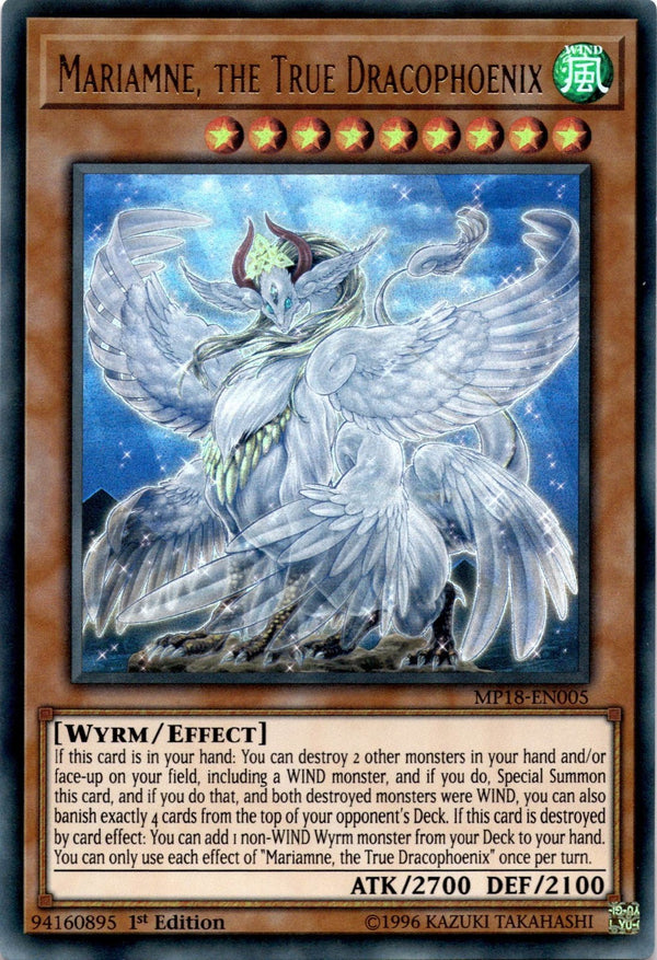 Yugioh Mariamne, the True Dracophoenix MP18-EN005 Ultra Rare 1st Edition NM